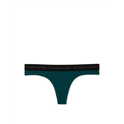 VICTORIA'S SECRET Logo Cotton Thong Panty