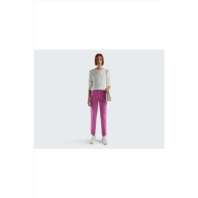 United Colors of Benetton Kadın Ametist Elastanlı Basic Chino Pantolon 123P4GD7558S3-6K9