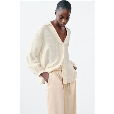 METALLIC THREAD RUSTIC SHIRT