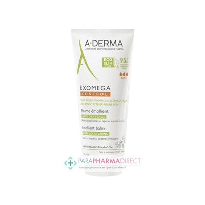 A-Derma Exomega Control Baume Emollient Anti-Grattage 200ml