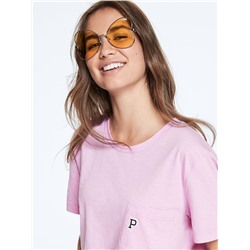 PINK Oversized Butterfly Heart Sunglasses