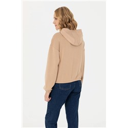 Kadın Kum Kapüşonlu Sweatshirt