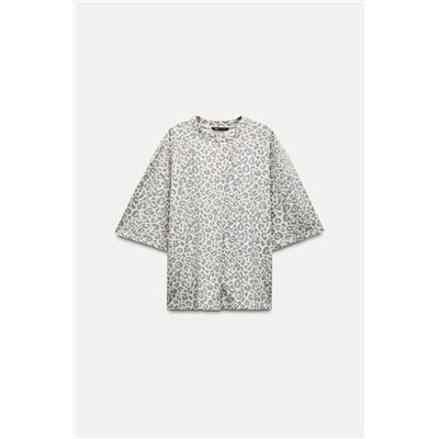 ANIMAL PRINT OVERSIZED T-SHIRT