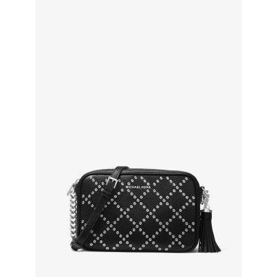 MICHAEL MICHAEL KORS Ginny Grommeted Leather Crossbody