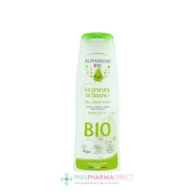 Alphanova Kids Gel Lavant 3 en 1 Poire 250 ml