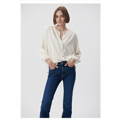 MaviAltın Puantiyeli Gömlek Oversize / Geniş Kesim 1210490-85320