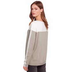 Damen Pullover mit Farbteiler