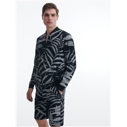 Gemusterte Jersey-Shorts im Regular-Fit