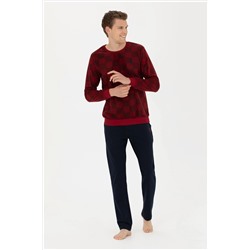 Erkek Bordo Pijama Takımı