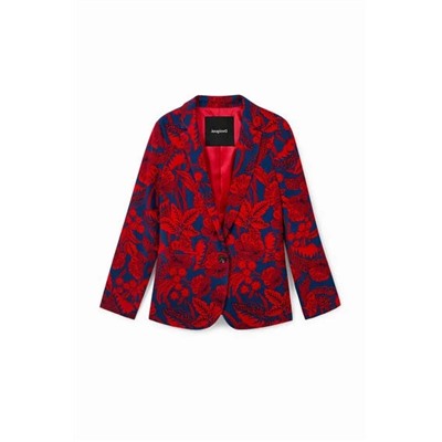 Americana floral borgoña