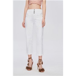 Vaquero recto 7/8 Blanco