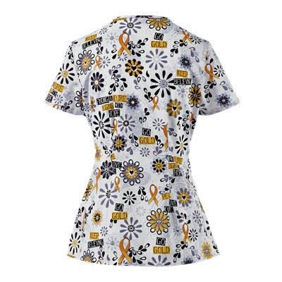 Dickies EDS Scrubs Peace Love Cure Print Top