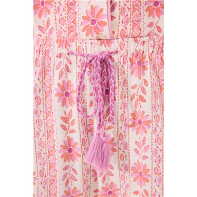 Pijama camisero Capri 100% algodón flores