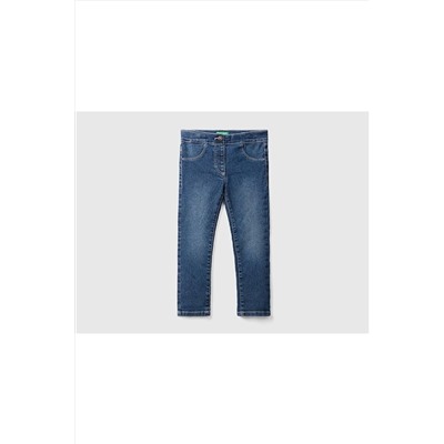 United Colors of BenettonKız Çocuk-zürafa Desenli-eco-recycle Strech Jean Pantolon