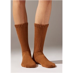 Kurze weiche Socken in Rippstrick