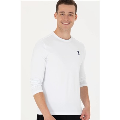 Erkek Beyaz Basic Sweatshirt