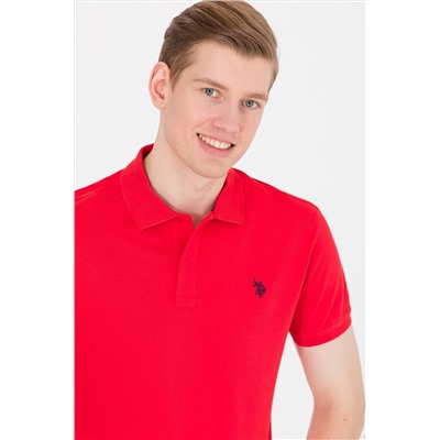 Erkek Kırmızı Basic Polo Yaka Tişört