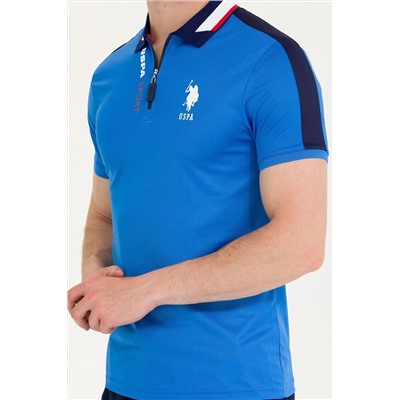 Erkek Saks Polo Yaka Tişört