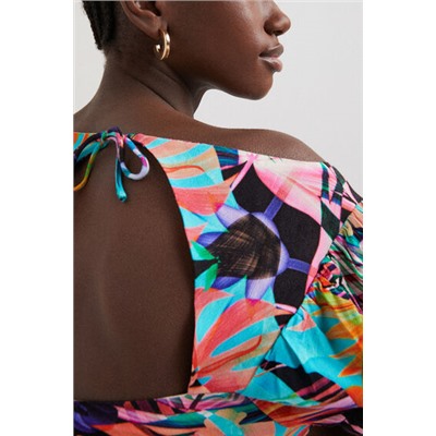 Vestido estampado arty