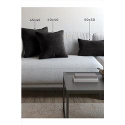 Demor Home Soft Series Panter Siyahı Kırlent, Yastık Kılıfı SFT