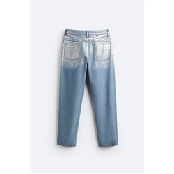 METALLIC STRAIGHT FIT JEANS