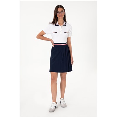 Kadın Lacivert Mini Boy Triko Etek