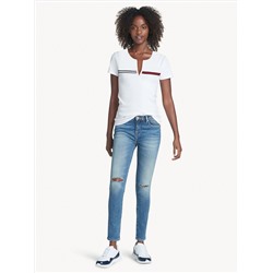 TOMMY HILFIGER ESSENTIAL SPLIT-NECK T-SHIRT