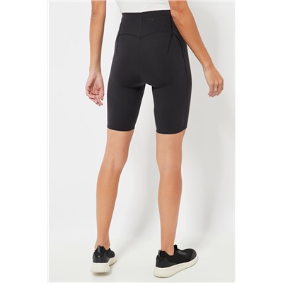 Leggings ciclista de compresión cintura alta - Negro