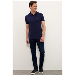 Erkek Lacivert Basic Polo Yaka Tişört