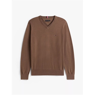 Solid Logo V-Neck Sweater