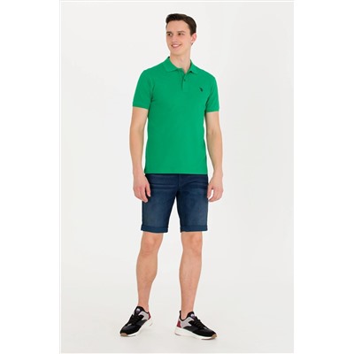 Erkek Yeşil Basic Polo Yaka Tişört