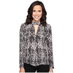 Snake Print Shirt with Keyhole Cut Out