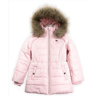 Tommy Hilfiger Big Girls Puffer Jacket With Faux Fur Hood