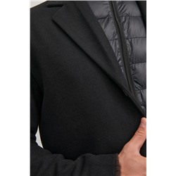 Chaqueta efecto doble prenda Negro
