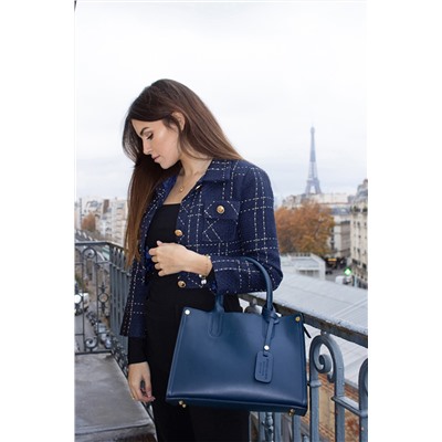 Bolso de piel Pure Azul marino