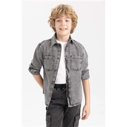 Defacto Erkek Çocuk Oversize Jean Uzun Kollu Gömlek Z1617A623SP