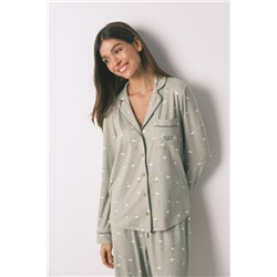 Pijama largo camisero ovejas