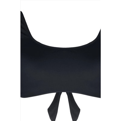 Siyah Kare Yaka Bralette Büyük Beden Bikini Üstü TBBSS23CT00005