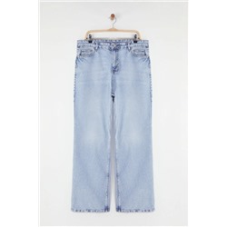 Mavi Yüksek Bel Geniş Paça Büyük Beden Jeans TBBSS24CJ00042