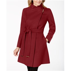 MICHAEL Michael Kors Asymmetrical Belted Coat