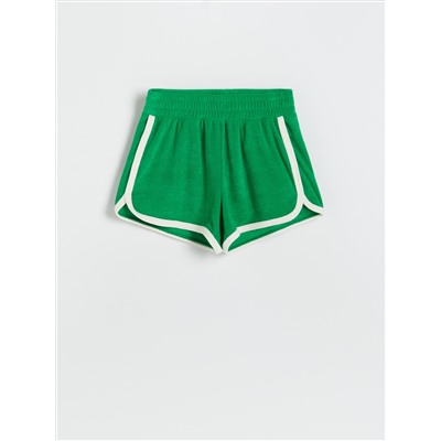 Shorts aus Frottee-Jersey
