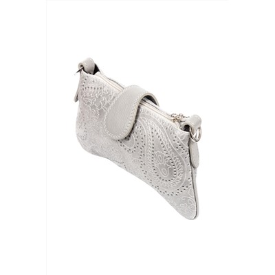 Bandolera de piel Gris