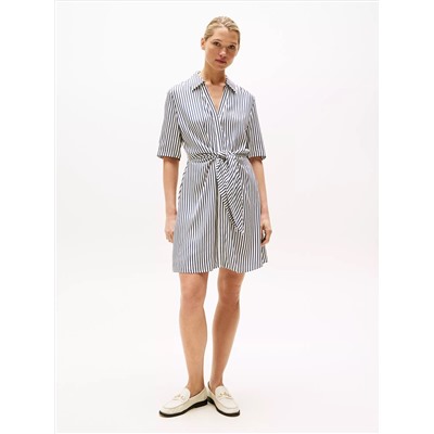 Knotted V-Neck Dress