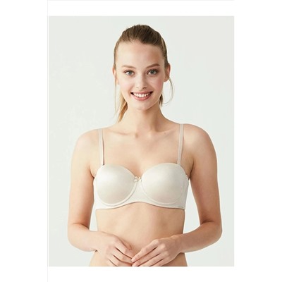 U.S. Polo Assn. US POLO LİSANSLI 2 Beden Büyüten Full Push-up Straplez Sütyen 66149 US66149