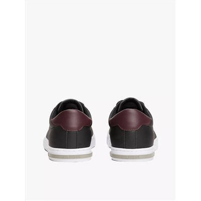 Low Cut Logo Leather Mix Sneaker