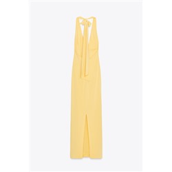 HALTERNECK OPEN BACK LONG DRESS