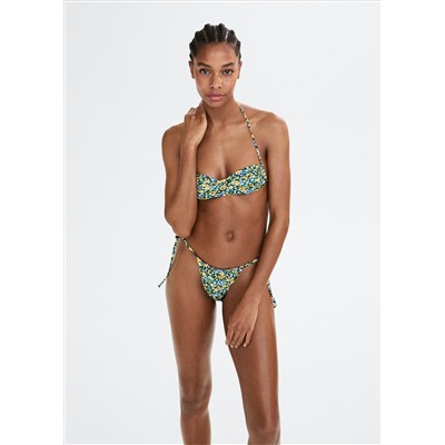 Top bikini tirantes flores
