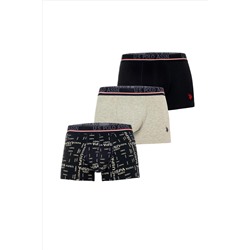 Erkek Lacivert 3'lü Boxer