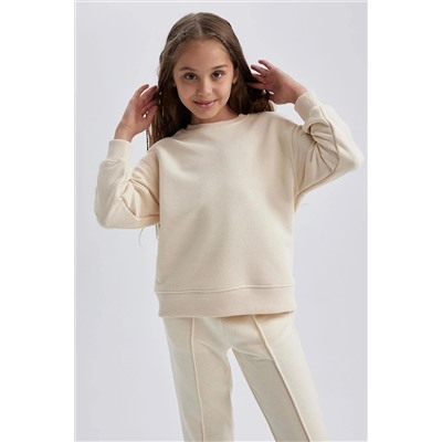 Defacto Kız Çocuk Bisiklet Yaka Okul Sweatshirt A2797A823AU