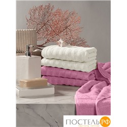 ESTIA ТОРЛЕЙ экрю/роз К-т полотенец 50х80-2/50х80-2, 100% хлопок, 500 г/м2